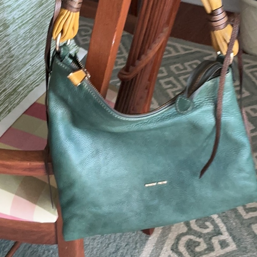 Green Shoulder Bag with Relaxed Design